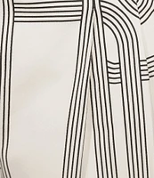 Le' AL.X Knot Print Woven High Rise Coin Pocket Pleated Trouser Coordinating Shorts