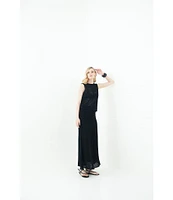 Le' AL.X Mesh Knit Mid Rise Coordinating Maxi Skirt