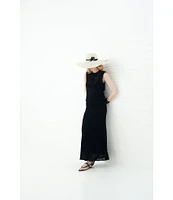 Le' AL.X Mesh Knit Mid Rise Coordinating Maxi Skirt