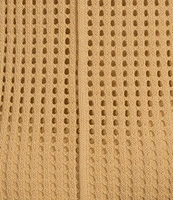 Le' AL.X Knit Crochet Crew Neck Sleeveless Shift Maxi Dress