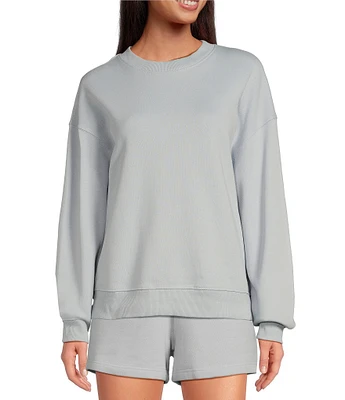 Le' AL.X Soft Organic Cotton Knit Crew Neck Long Sleeve Coordinating Sweatshirt