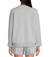 Le' AL.X Soft Organic Cotton Knit Crew Neck Long Sleeve Coordinating Sweatshirt