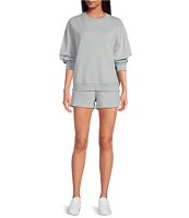 Le' AL.X Soft Organic Cotton Knit Crew Neck Long Sleeve Coordinating Sweatshirt