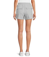 Le' AL.X Soft Organic Cotton Knit High Rise Cargo Coordinating Sweat Shorts