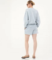 Le' AL.X Soft Organic Cotton Knit High Rise Cargo Coordinating Sweat Shorts