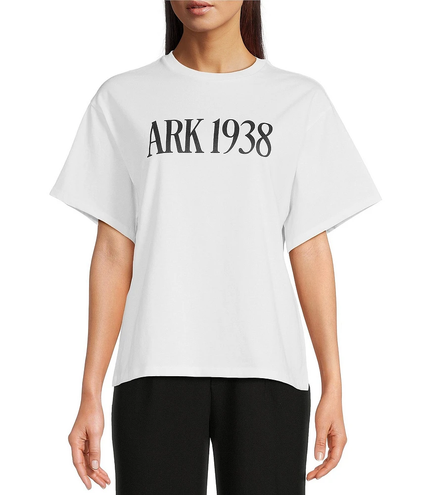 Le' AL.X Stretch Knit Crew Neck Short Sleeve ARK 1938 Graphic Tee