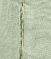 Le' AL.X Woven Linen Floral Embroidered Boat Neck Sleeveless Crop Mod Coordinating Top