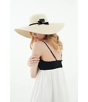 Le' AL.X Woven Poplin Color Block Square Neck Spaghetti Strap Empire Waist A-Line Flounce Midi Dress