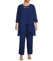 Le Bos Plus Size 3-Piece Pant Set