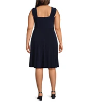 Le Bos Plus Size Embroidered Sequin Jacket Dress