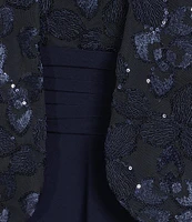 Le Bos Plus Size Embroidered Sequin Jacket Dress