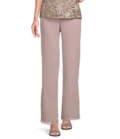 Le Bos Round Neck 3/4 Sleeve Sequin Embroidered 3-Piece Pant Set