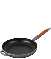 Le Creuset Enameled Cast Iron Alpine Wood Handle Fry Pan, 10.25#double;