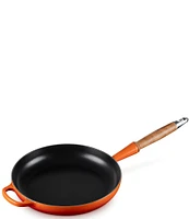 Le Creuset Enameled Cast Iron Alpine Wood Handle Fry Pan, 10.25#double;