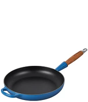 Le Creuset Enameled Cast Iron Alpine Wood Handle Fry Pan, 10.25#double;