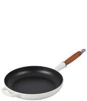 Le Creuset Enameled Cast Iron Alpine Wood Handle Fry Pan, 10.25#double;