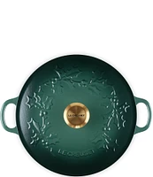 Le Creuset Enameled Cast Iron Holly Collection Traditional Chef's Oven with Lid, 4.5-Quart