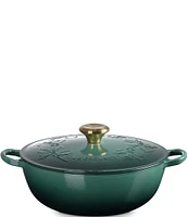 Le Creuset Enameled Cast Iron Holly Collection Traditional Chef's Oven with Lid, 4.5-Quart