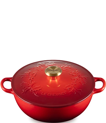 Le Creuset Enameled Cast Iron Holly Collection Traditional Chef's Oven with Lid, 4.5-Quart