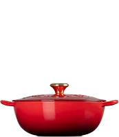 Le Creuset Enameled Cast Iron Holly Collection Traditional Chef's Oven with Lid, 4.5-Quart