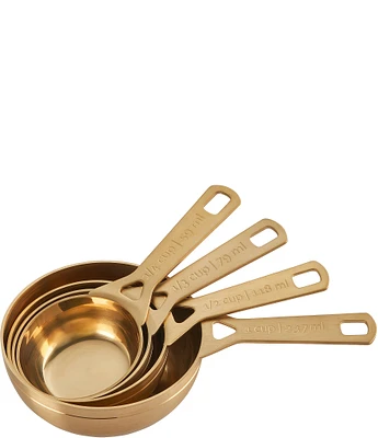 Le Creuset Gold Stainless Steel Set of 4 Measuring Cups