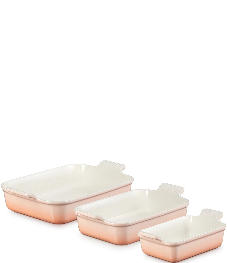 Le Creuset Heritage 3-Piece Rectangular Baking Dish Set