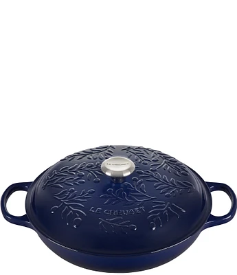 Le Creuset Olive Branch Collection Signature Braiser with Stainless Steel Knob