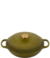 Le Creuset Signature 3.5-Quart Enameled Cast Iron Braiser with Gold Stainless Steel Knob