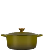 Le Creuset Signature -Quart Round Enameled Cast Iron Dutch Oven with Gold Stainless Steel Knob