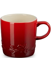 Le Creuset Stoneware Holly Collection Coffee Mug, 12- oz