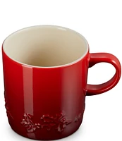 Le Creuset Stoneware Holly Collection Coffee Mug, 12- oz