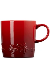 Le Creuset Stoneware Holly Collection Coffee Mug, 12- oz