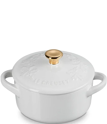 Le Creuset Stoneware Holly Collection Mini Cocotte, 8-oz.