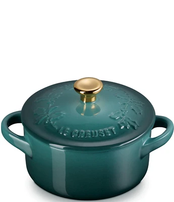 Le Creuset Stoneware Holly Collection Mini Cocotte, 8-oz.