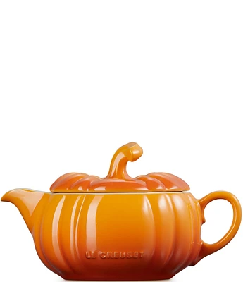 Le Creuset Stoneware Pumpkin Gravy Boat with Lid, 14 oz.