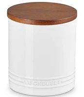 Le Creuset Stoneware Signature Canister with Wood Lid
