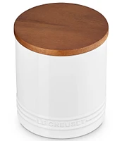 Le Creuset Stoneware Signature Canister with Wood Lid