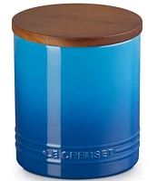 Le Creuset Stoneware Signature Canister with Wood Lid