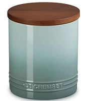 Le Creuset Stoneware Signature Canister with Wood Lid