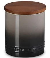 Le Creuset Stoneware Signature Canister with Wood Lid