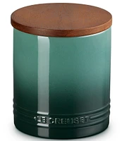 Le Creuset Stoneware Signature Canister with Wood Lid