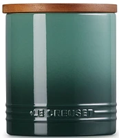 Le Creuset Stoneware Signature Canister with Wood Lid