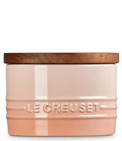 Le Creuset Stoneware Signature Salt Cellar with Wood Lid, 7-oz.
