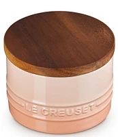 Le Creuset Stoneware Signature Salt Cellar with Wood Lid, 7-oz.