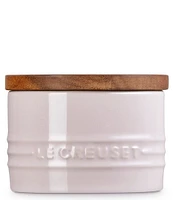 Le Creuset Stoneware Signature Salt Cellar with Wood Lid, 7-oz.