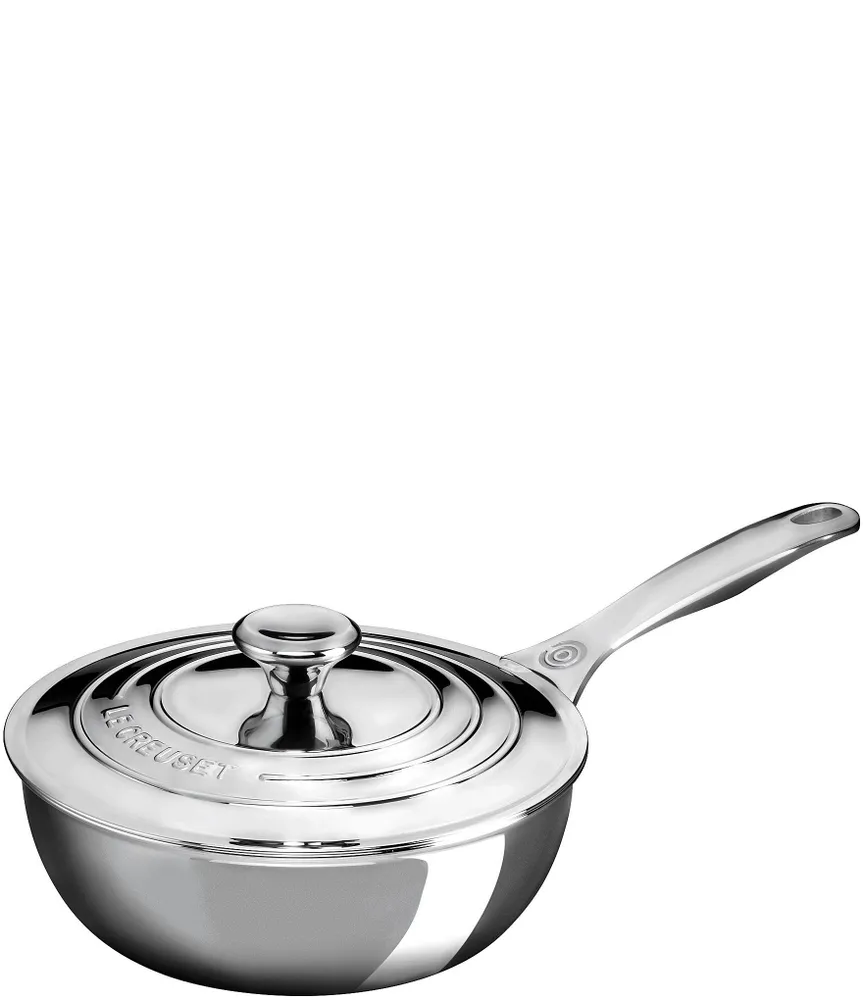 Le Creuset Tri-Ply Stainless Steel 2-Quart Saucier Pan