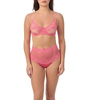 Le Mystere Lace Allure High Waisted Thong