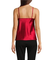 Le Mystere Lace Allure Satin Sleeveless V-Neck Cami