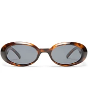 Le Specs Unisex Work It! 53mm Tortoise Oval Sunglasses