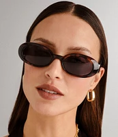 Le Specs Unisex Work It! 53mm Tortoise Oval Sunglasses